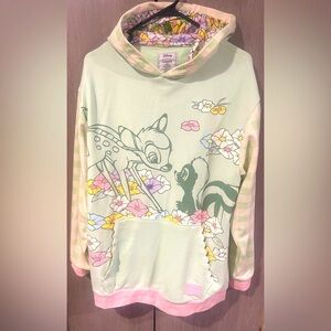 Loungefly Bambi Disney pullover hoodie. Medium. NWOT